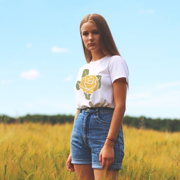 Yellow Rose of Texas Tee - Natural