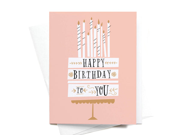 Happy Birthday To You Cake Greeting Card - RS