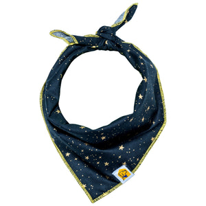 Starry Night Metallic Dog Bandana - 1