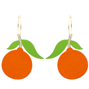 Tangerine Hoop Earrings - 1