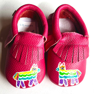 Burro  Piñata Baby Moccasins - 1
