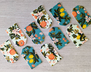 Citrus Rifle Paper Co Fabric Gift Tags