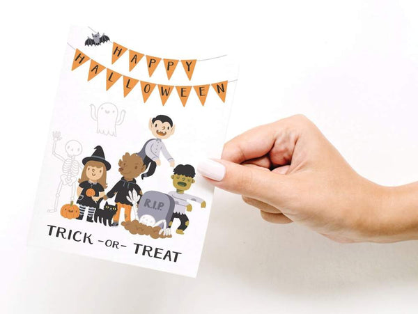 Trick or Treat Kids Greeting Card - DS