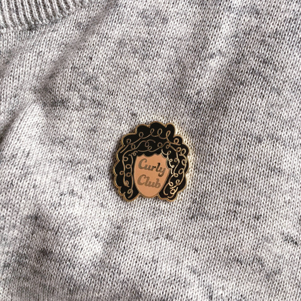 Curly Club Enamel Pin