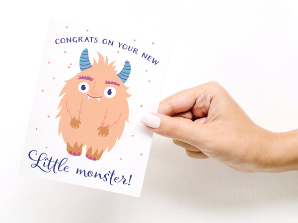 Congrats on Your Little Monster Greeting Card - RS