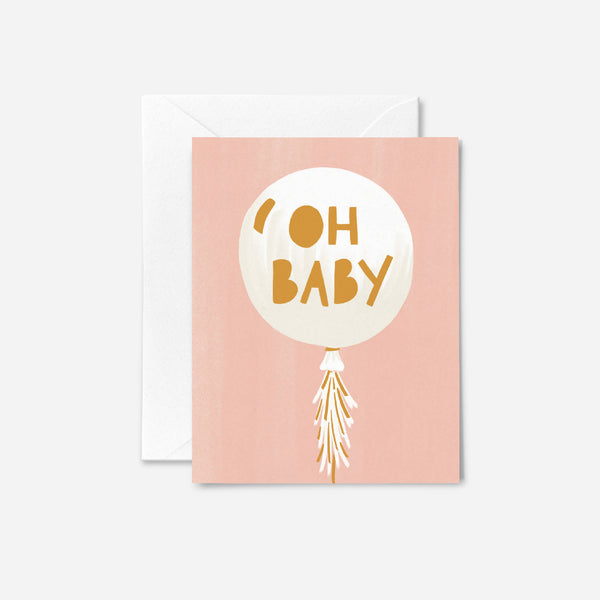Pink Oh Baby Card
